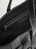 Dragon Diffusion black woven leather tote bag - British product
