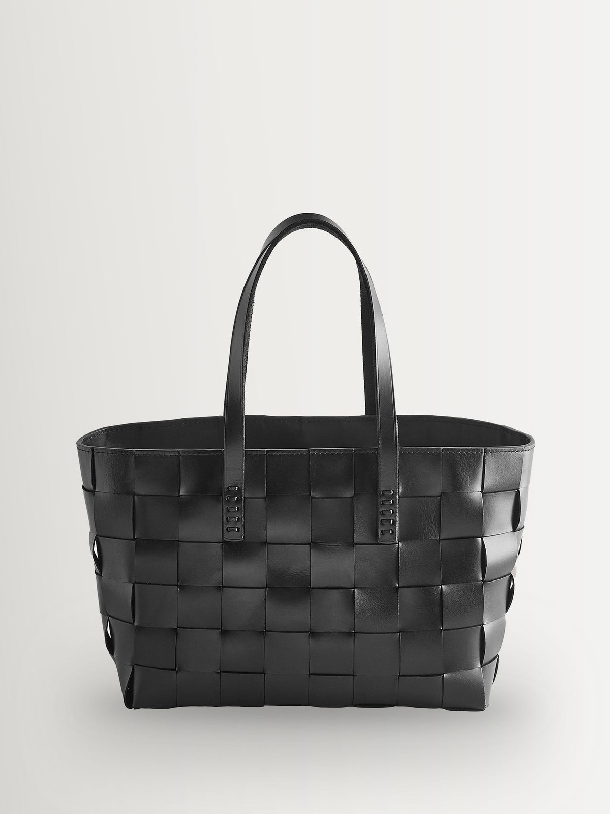 Dragon Diffusion black woven leather tote bag - British product