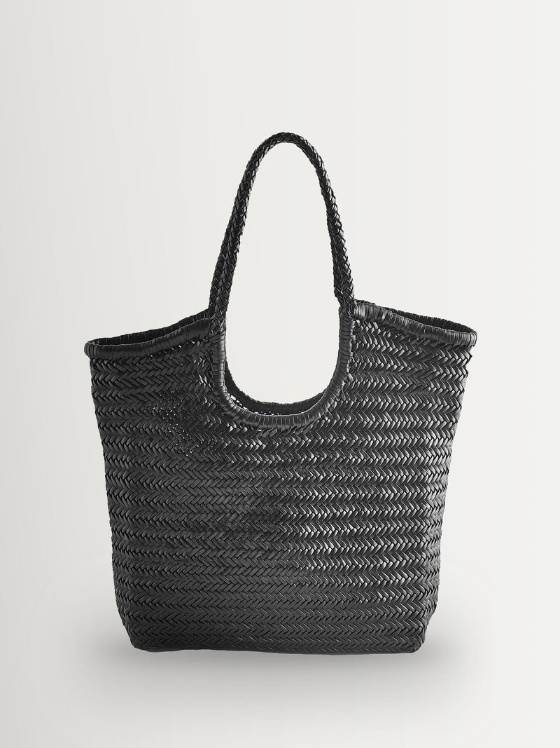 Dragon Diffusion Tan Diagonal Handwoven Leather Bag
