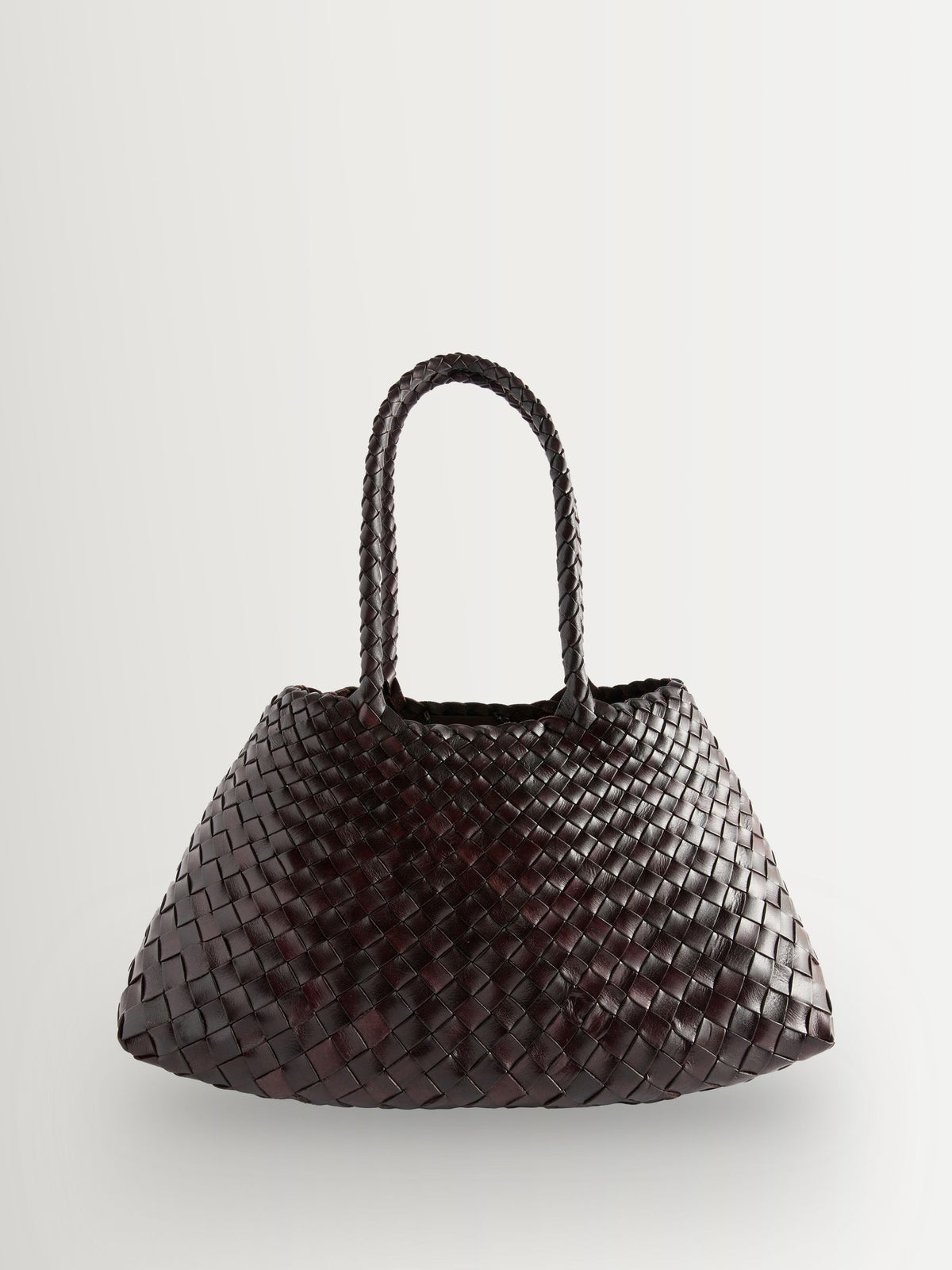 Dragon Diffusion Santa Croce large woven bag dark brown (British brand)
