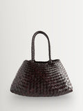 Dragon Diffusion Santa Croce large woven bag dark brown (British brand)