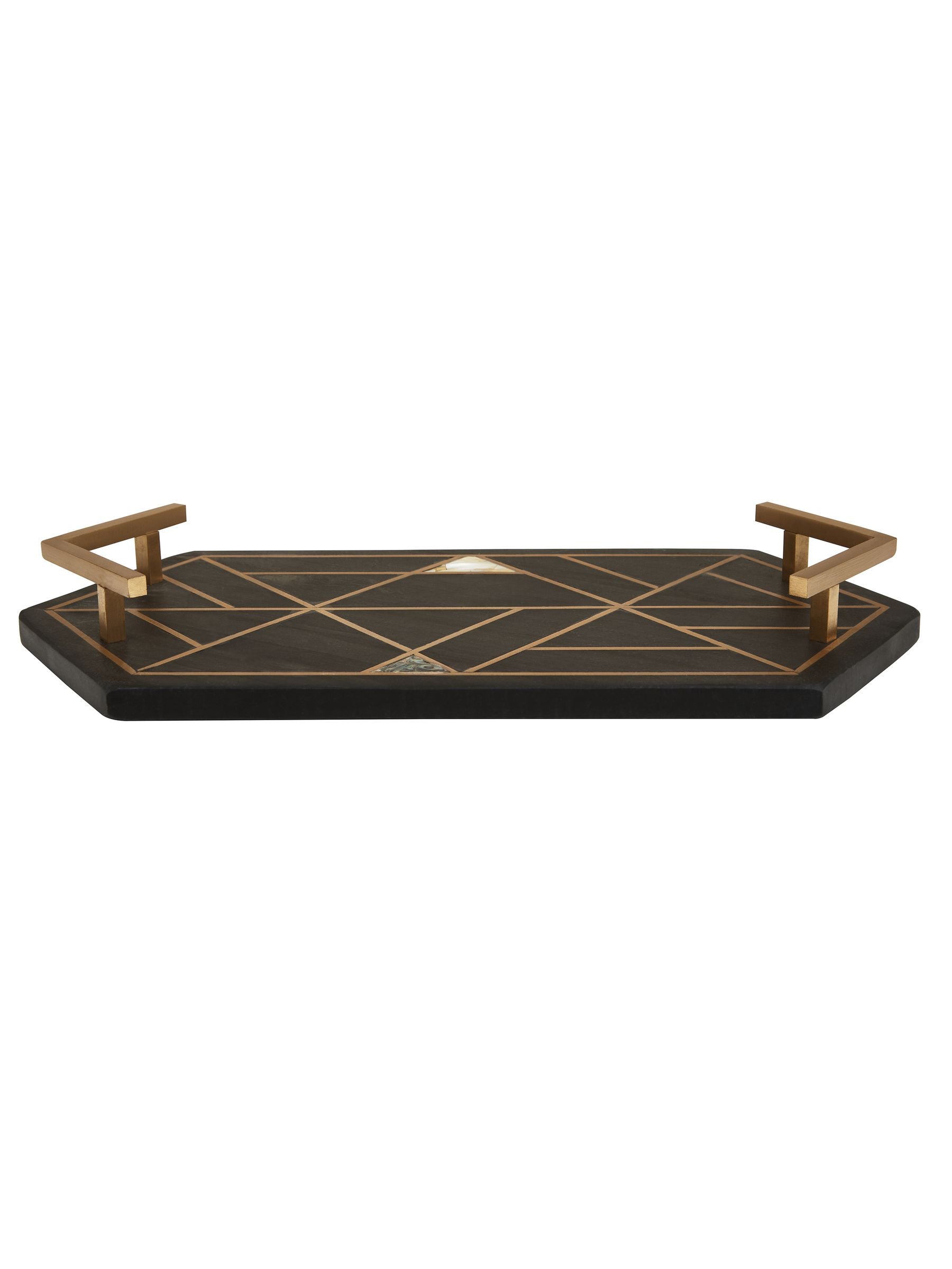 Fifty Five South Black Oriana slate tray 37x18cm - British product
