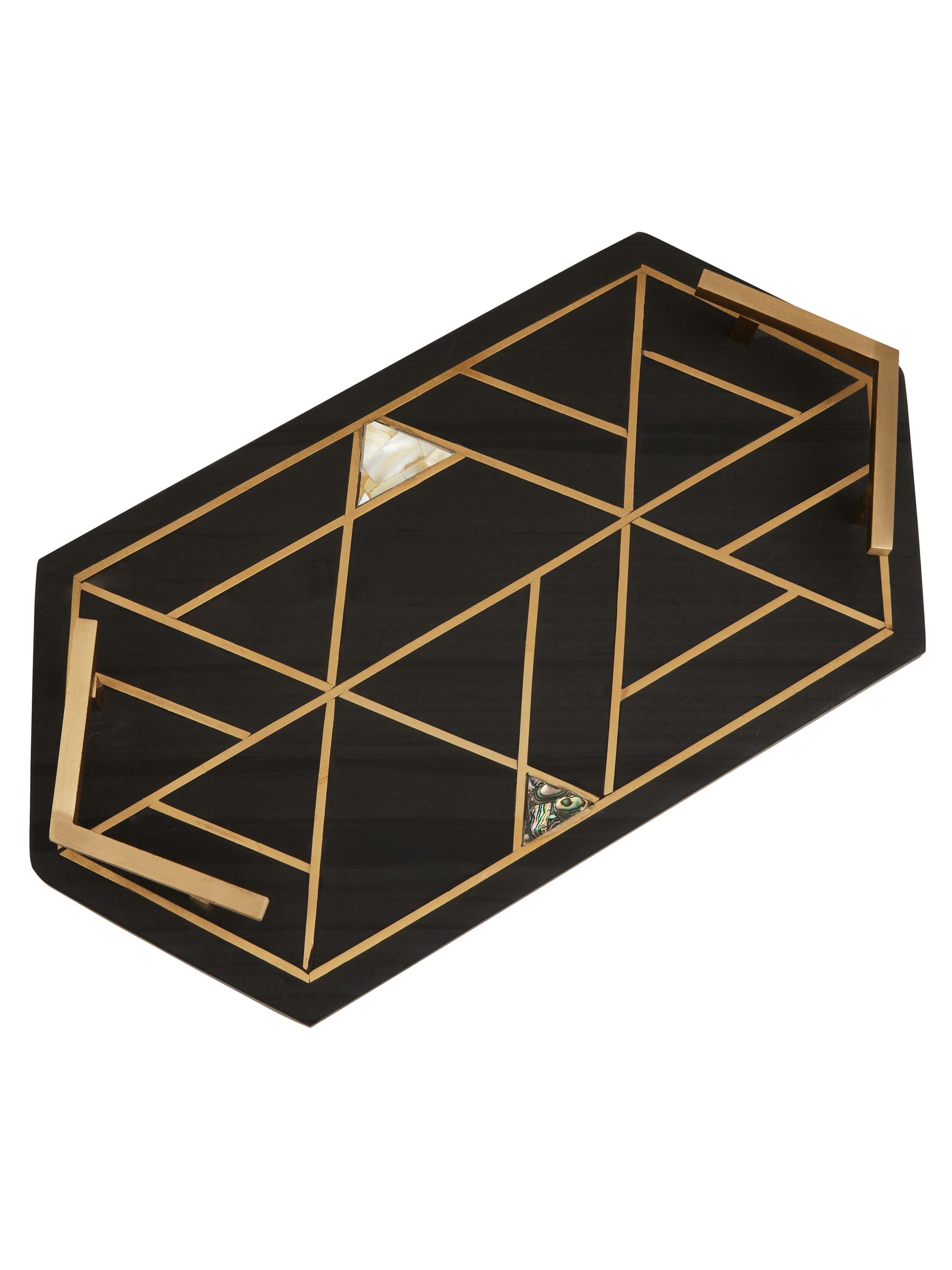 Fifty Five South Black Oriana slate tray 37x18cm - British product