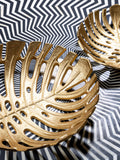 Fifty Five South gold monstera leaf dish, imported from the UK
