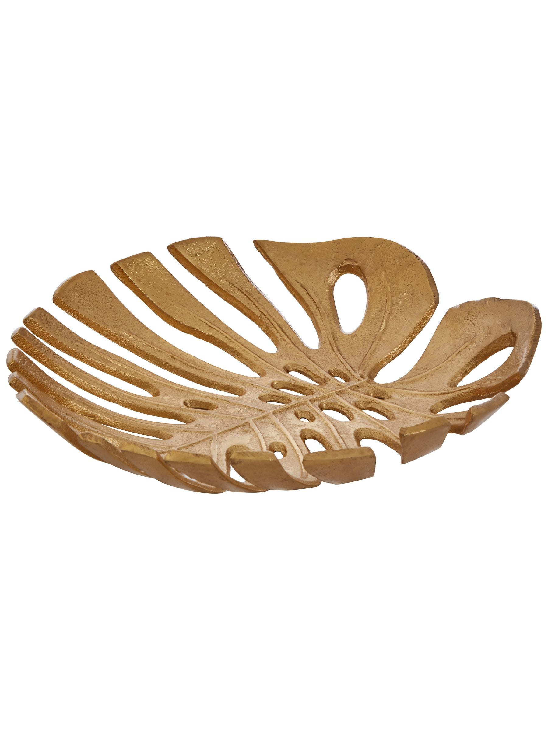 Fifty Five South gold monstera leaf dish, imported from the UK