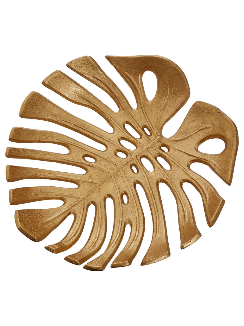 Fifty Five South gold monstera leaf dish, imported from the UK