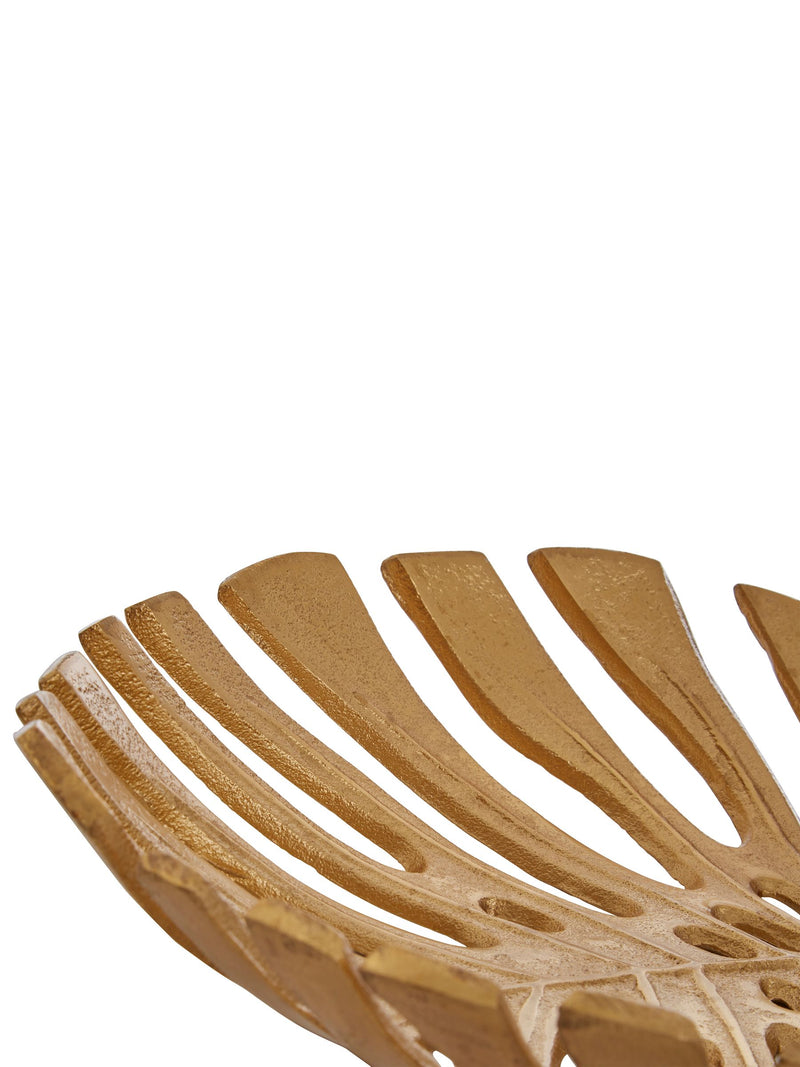 Fifty Five South gold monstera leaf dish, imported from the UK