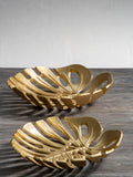Fifty Five South gold monstera leaf dish, imported from the UK