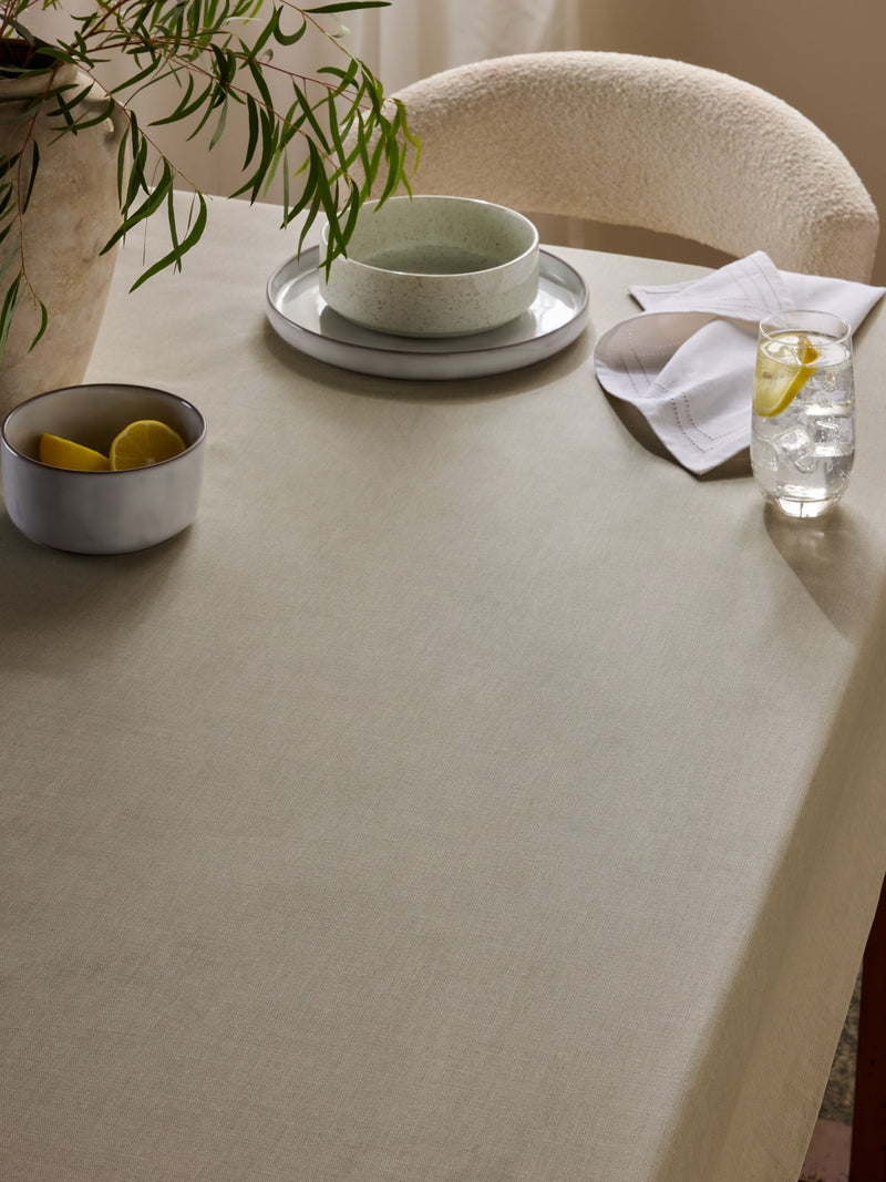 Floral border print table cloth with tassel trim, imported from the UK