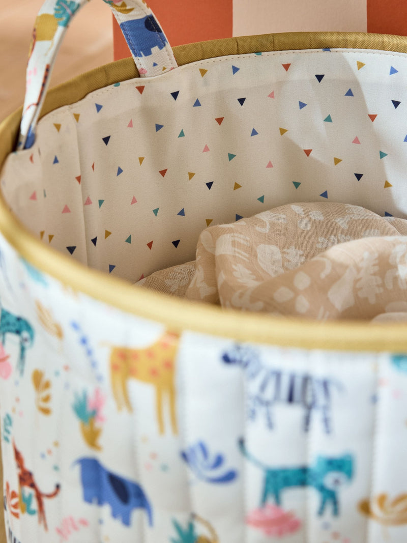 Jojo Maman Bébé safari printed laundry basket (British brand)
