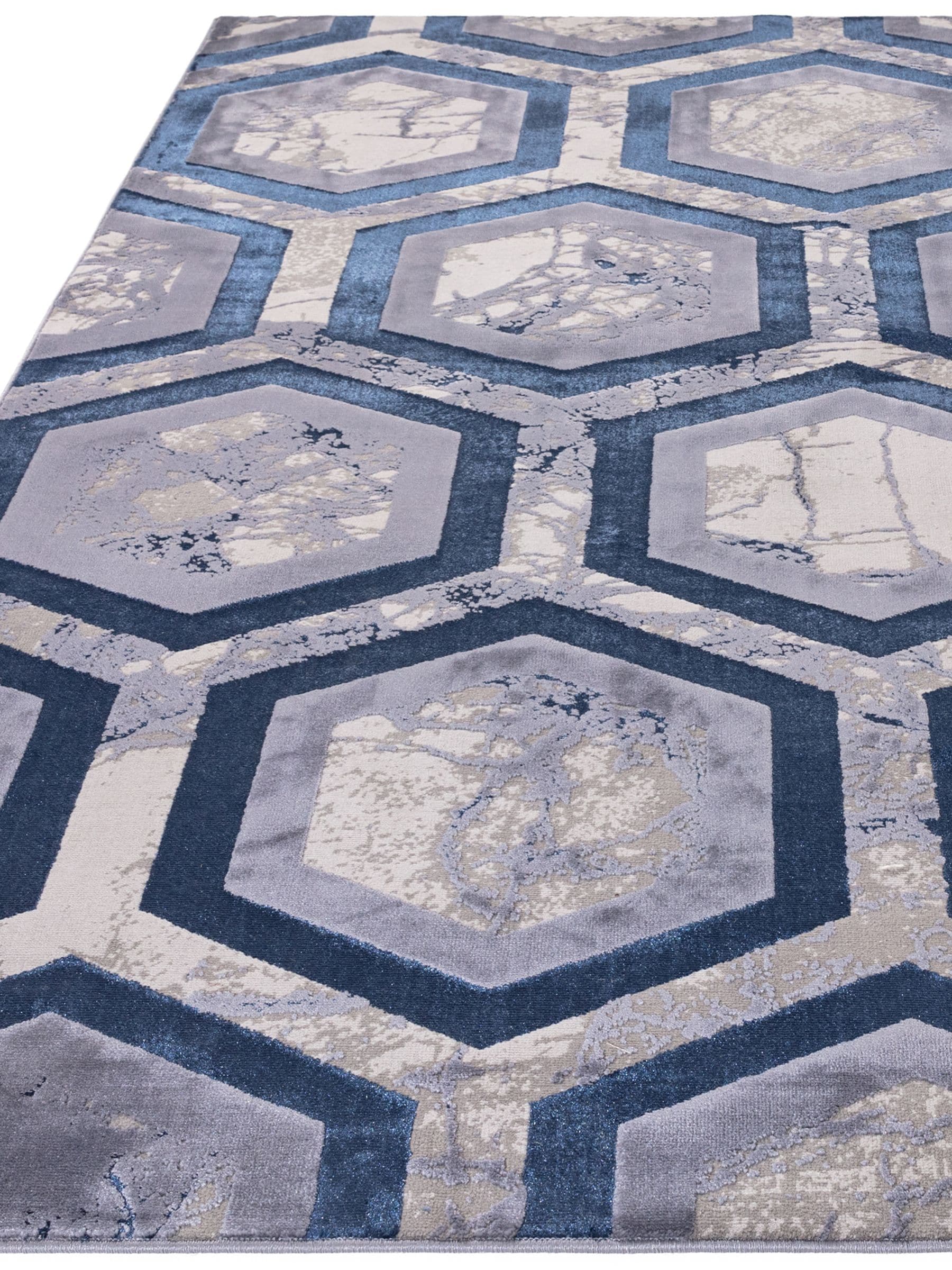 Asiatic Rugs Blue Aurora rug, imported from the UK