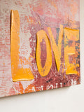 Rockett St George pink/orange canvas wall art set, imported from the UK