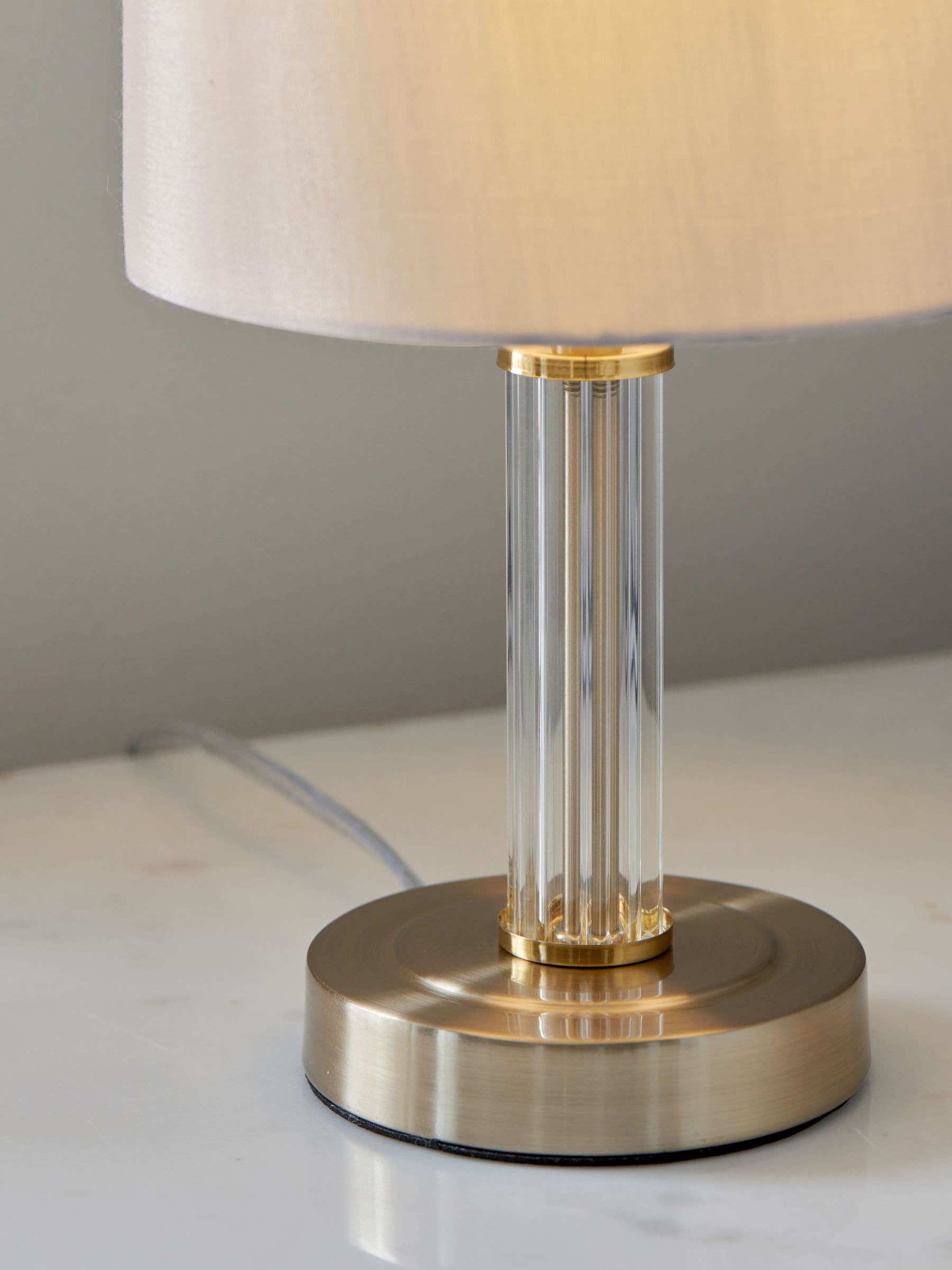 Lipsy gold glass table lamp 31cm, imported from the UK