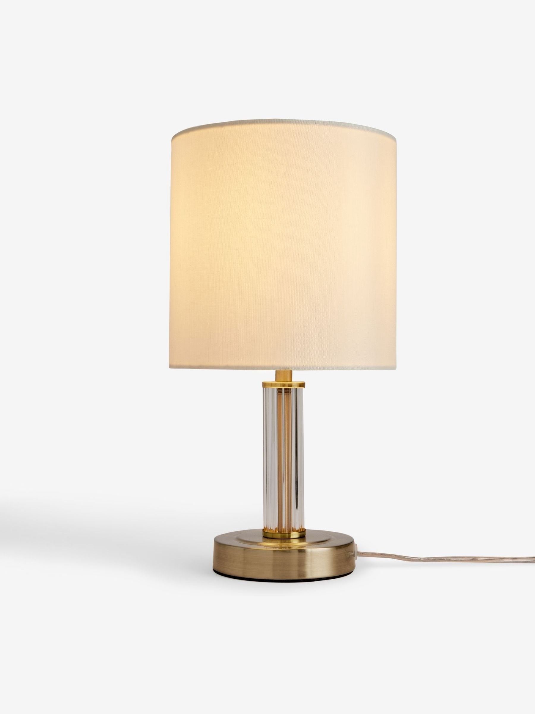 Lipsy gold glass table lamp 31cm, imported from the UK