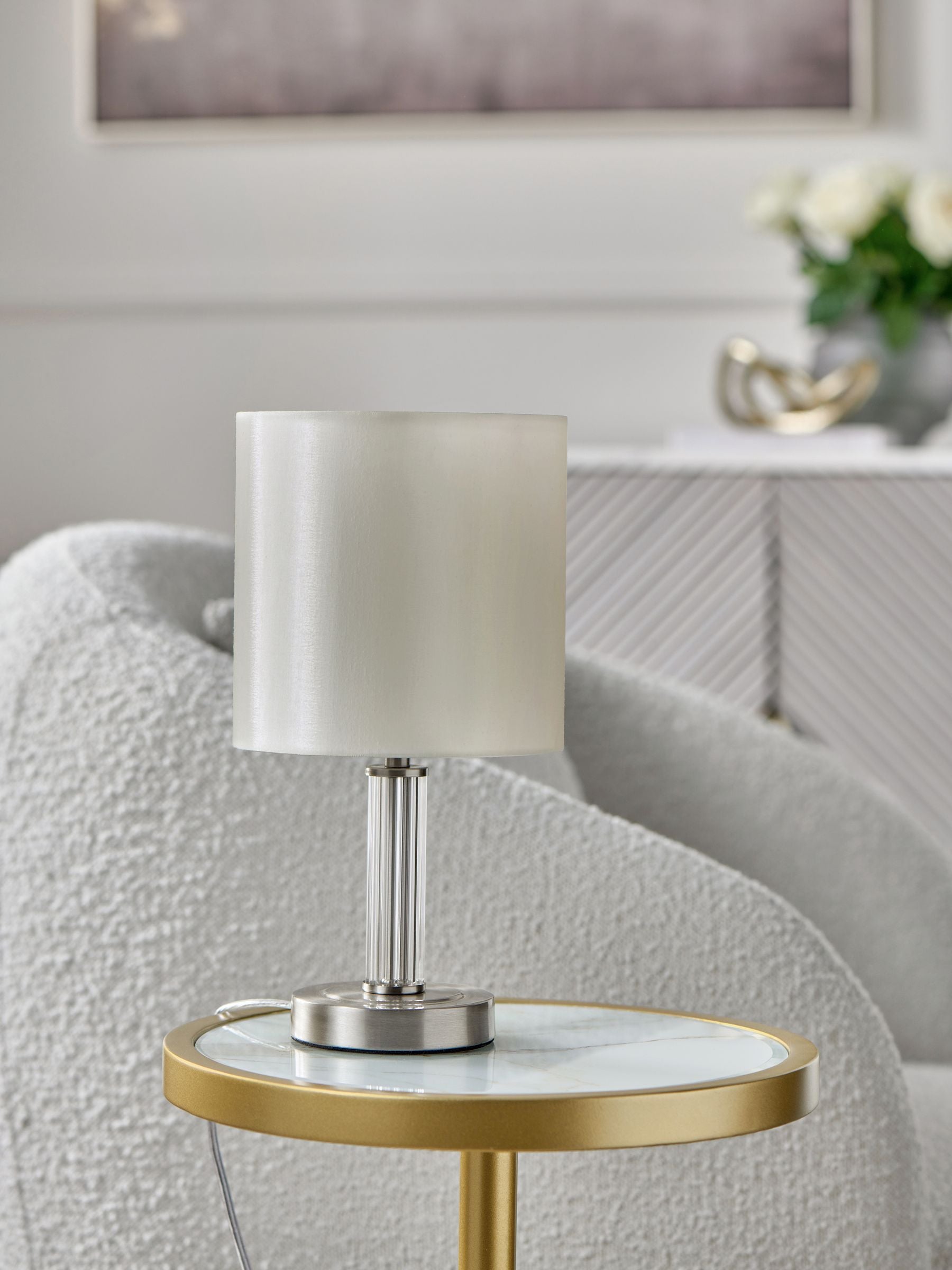 Lipsy Gold Small Glass Table Lamp