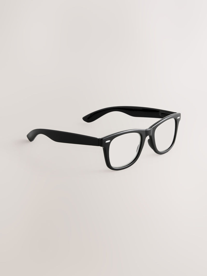 Black ready-to-wear reading glasses with scratch-resistant lenses - British product