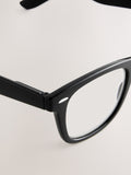 Black ready-to-wear reading glasses with scratch-resistant lenses - British product