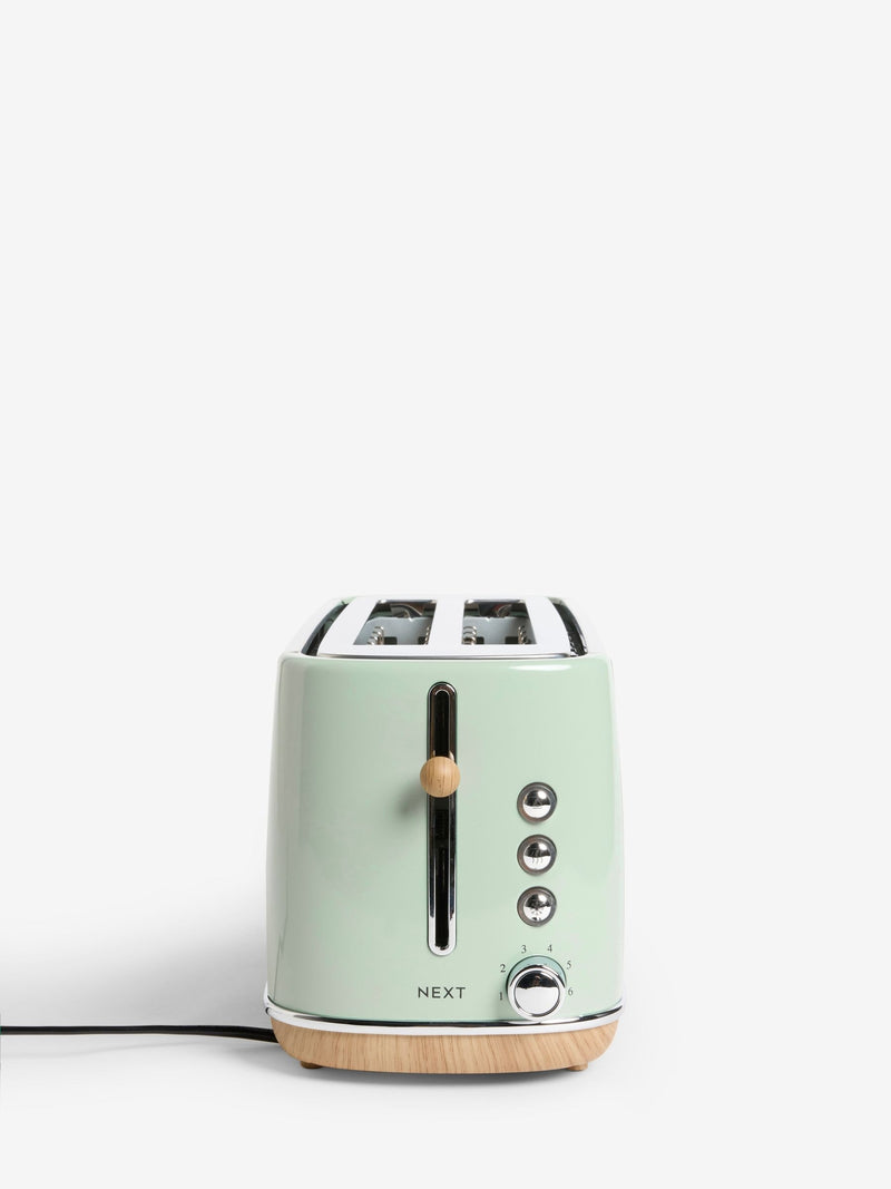 Sage Green Long Malvern 2-slice toaster (British brand)