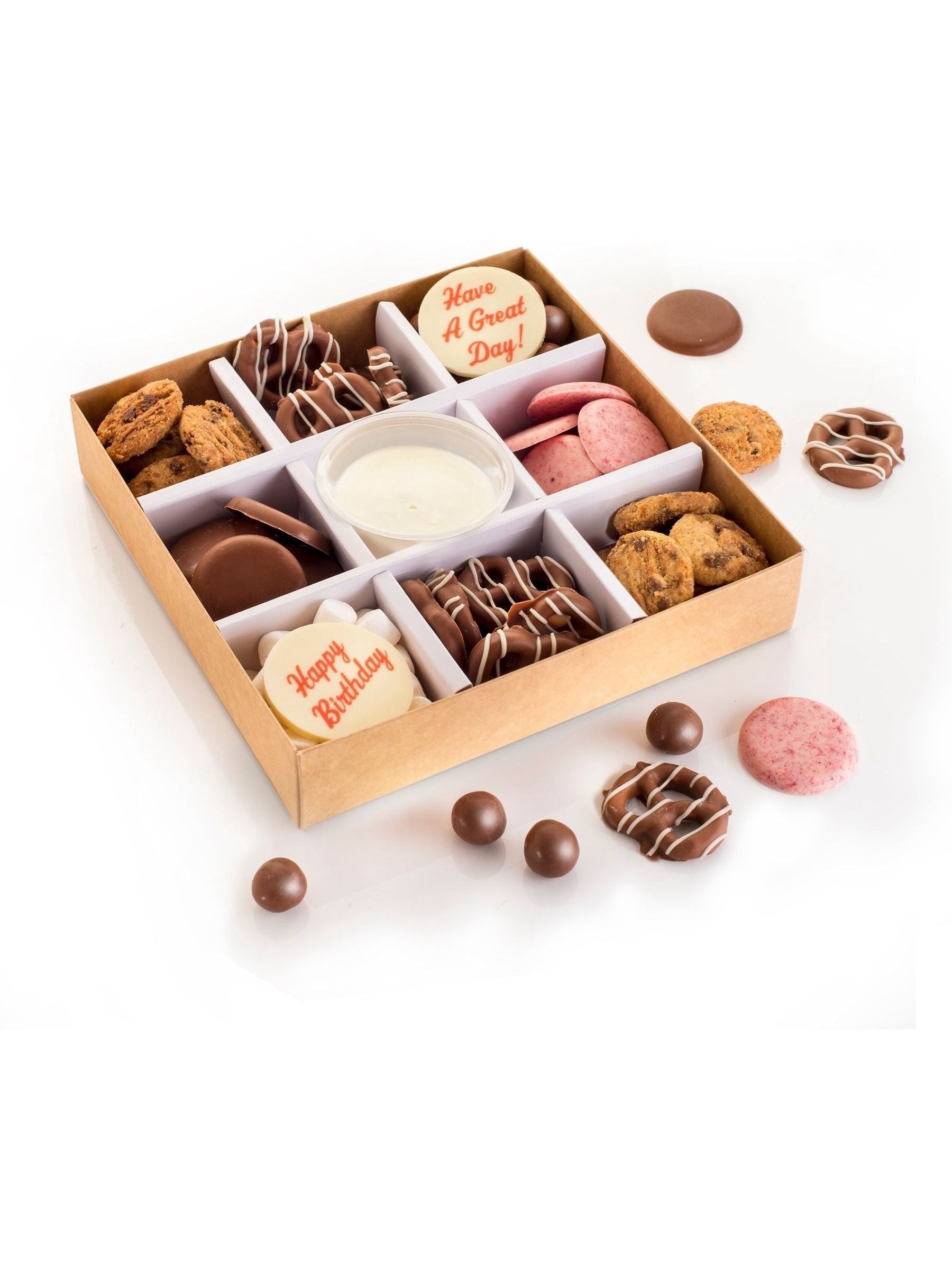 The Gourmet Chocolate Pizza Co Happy Birthday Grazing Box