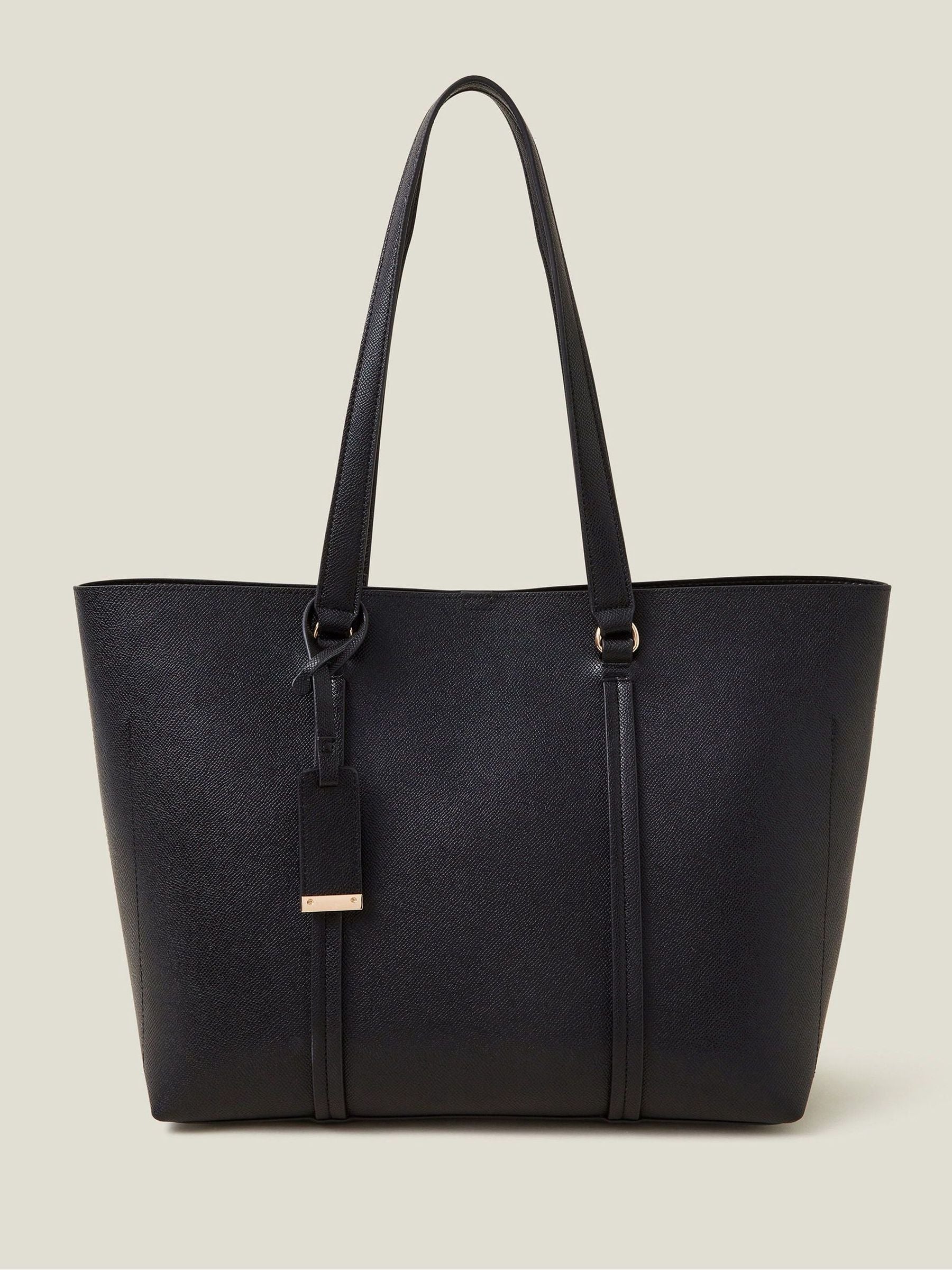 Accessorize black classic large tote bag - British product