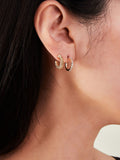 Accessorize gold tone textured hoops earrings 6 pack, UK version