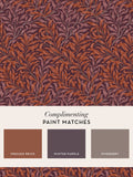 William Morris wallpaper sample Plum Willow Bough A4, UK version
