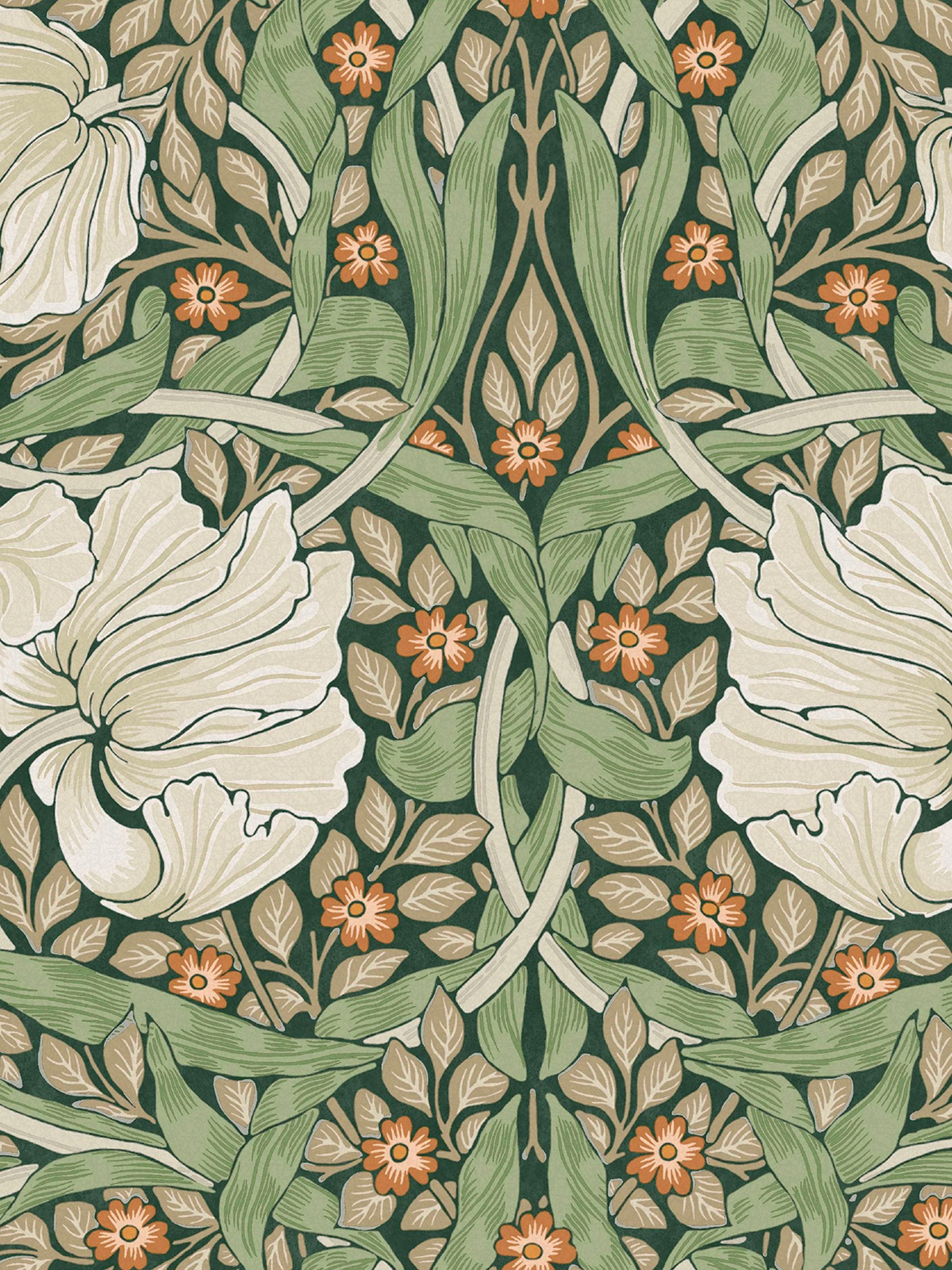 William Morris Pimpernel wallpaper sample green UK version