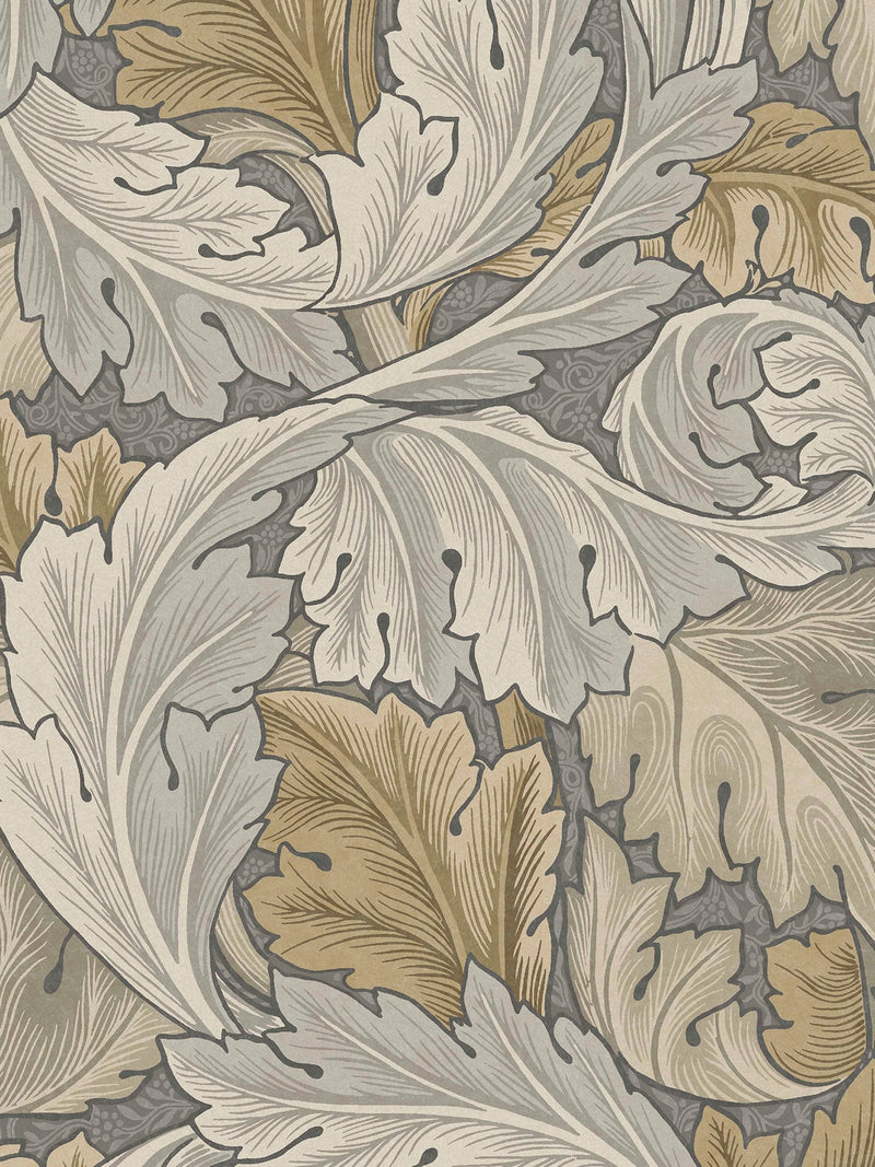 William Morris wallpaper sample Acanthus Neutral A4, UK version
