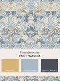 William Morris Strawberry Thief sample Soft Blue A4, imported from the UK