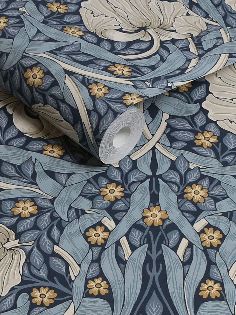 William Morris Blue Pimpernel wallpaper sample A4 - British product