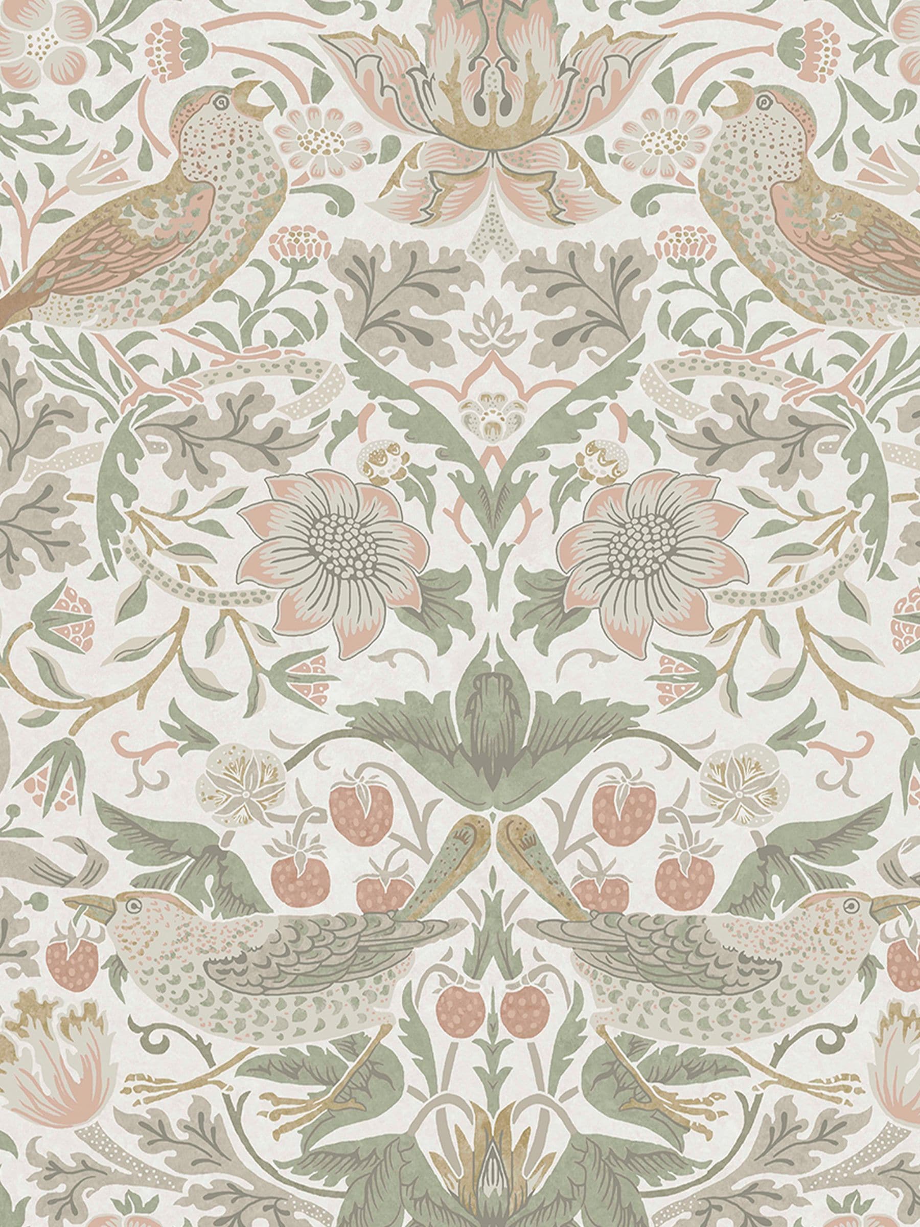 William Morris Strawberry Thief A4 wallpaper sample - British product