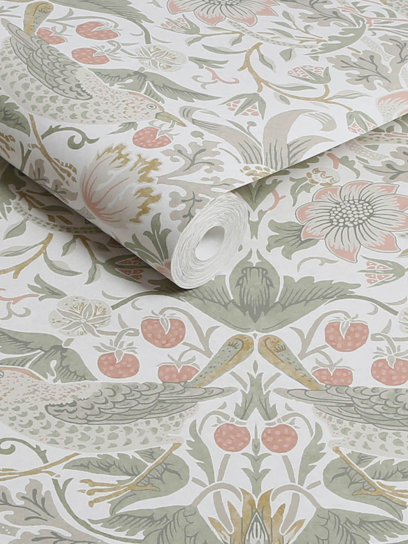 William Morris Strawberry Thief A4 wallpaper sample - British product