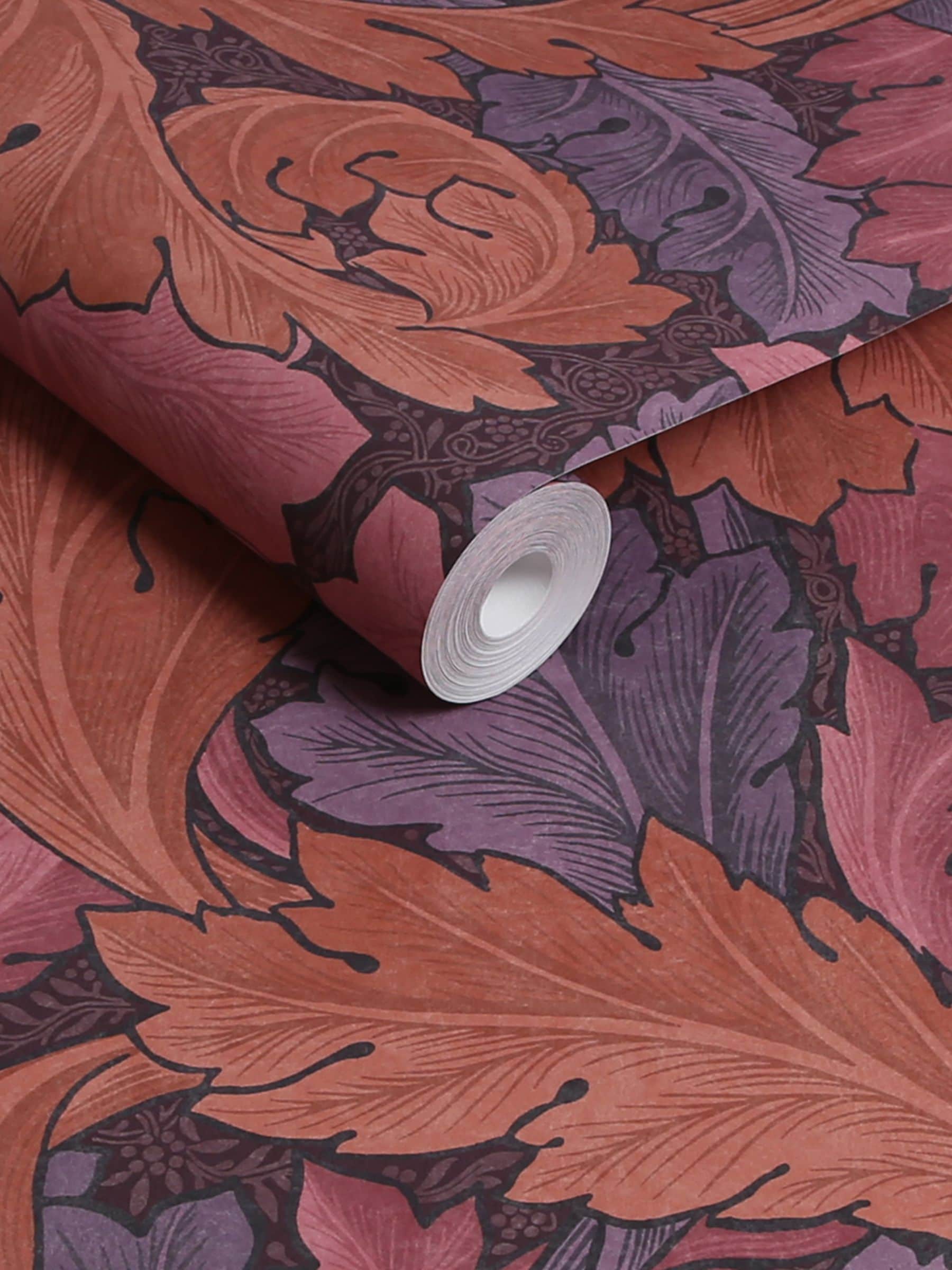 William Morris At Home wallpaper sample Plum Acanthus A4 - British product