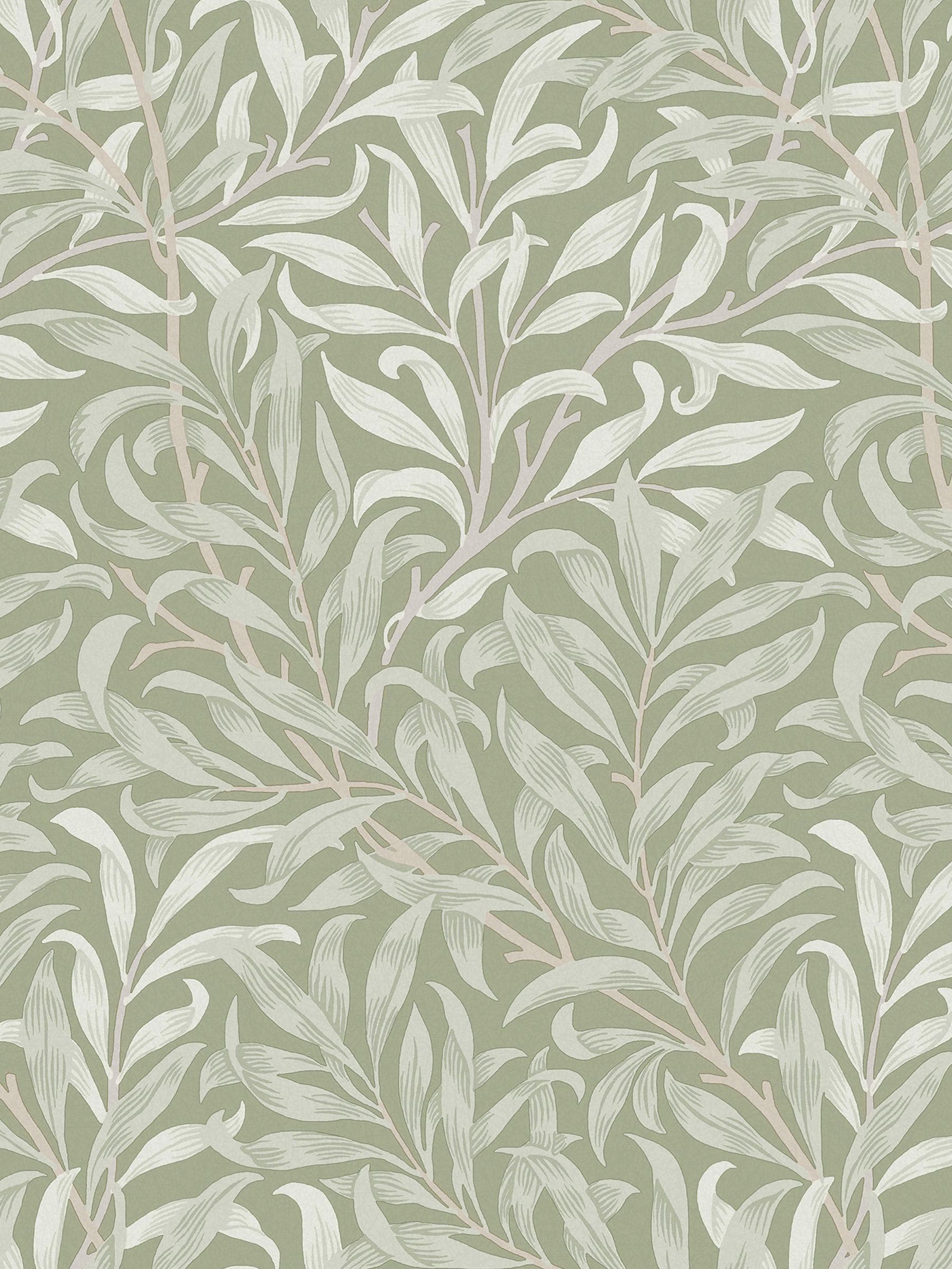 William Morris wallpaper sample Sage Willow Bough A4 (British brand)