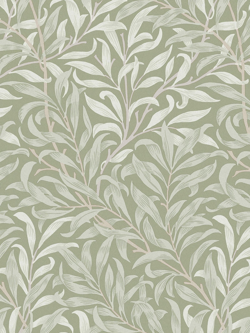 William Morris wallpaper sample Sage Willow Bough A4 (British brand)