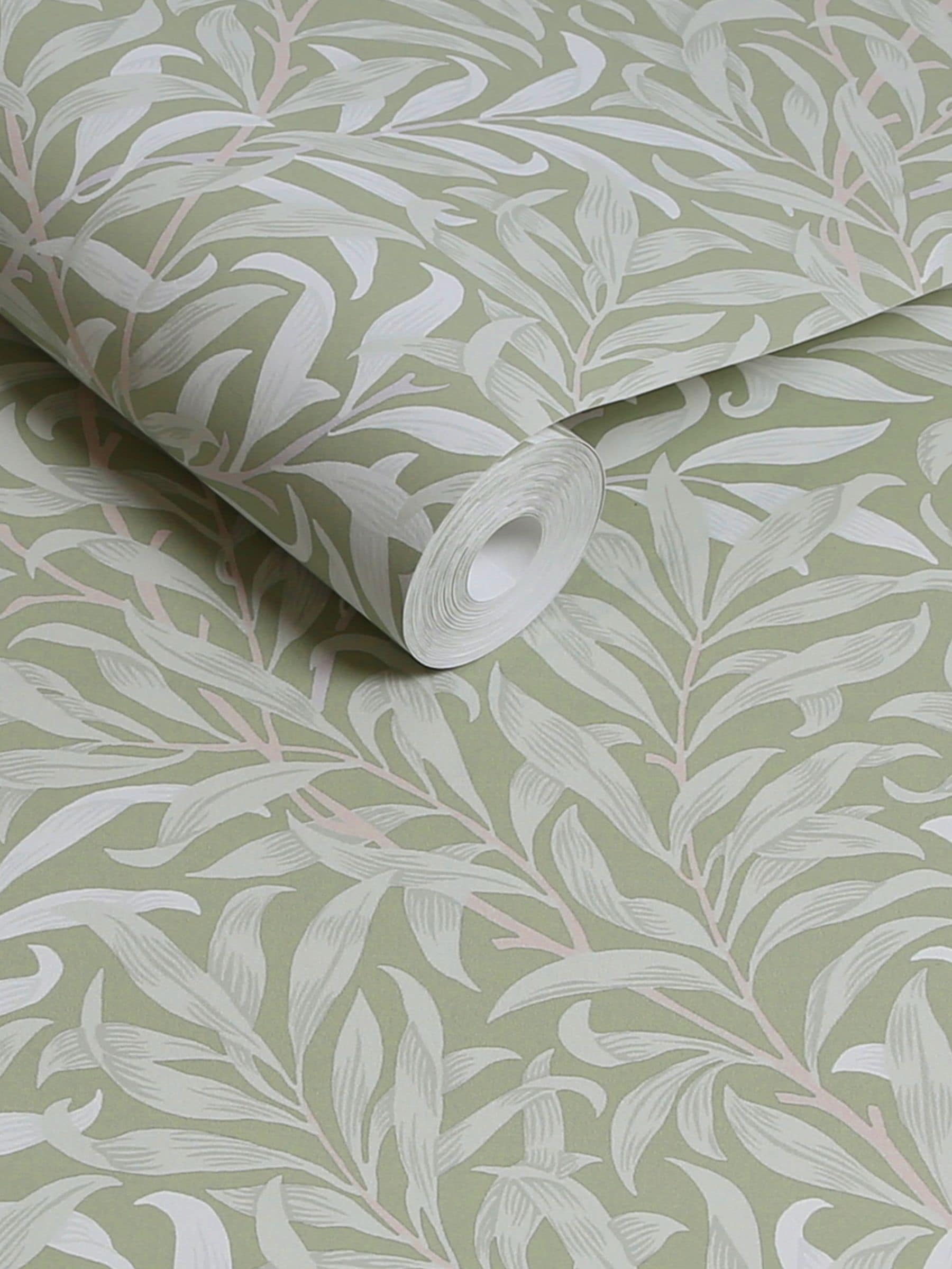 William Morris wallpaper sample Sage Willow Bough A4 (British brand)