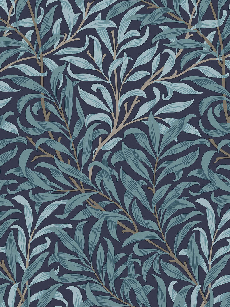 William Morris At Home Deep Blues Willow Bough wallpaper sample A4, imported from the UK