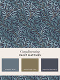 William Morris At Home Deep Blues Willow Bough wallpaper sample A4, imported from the UK