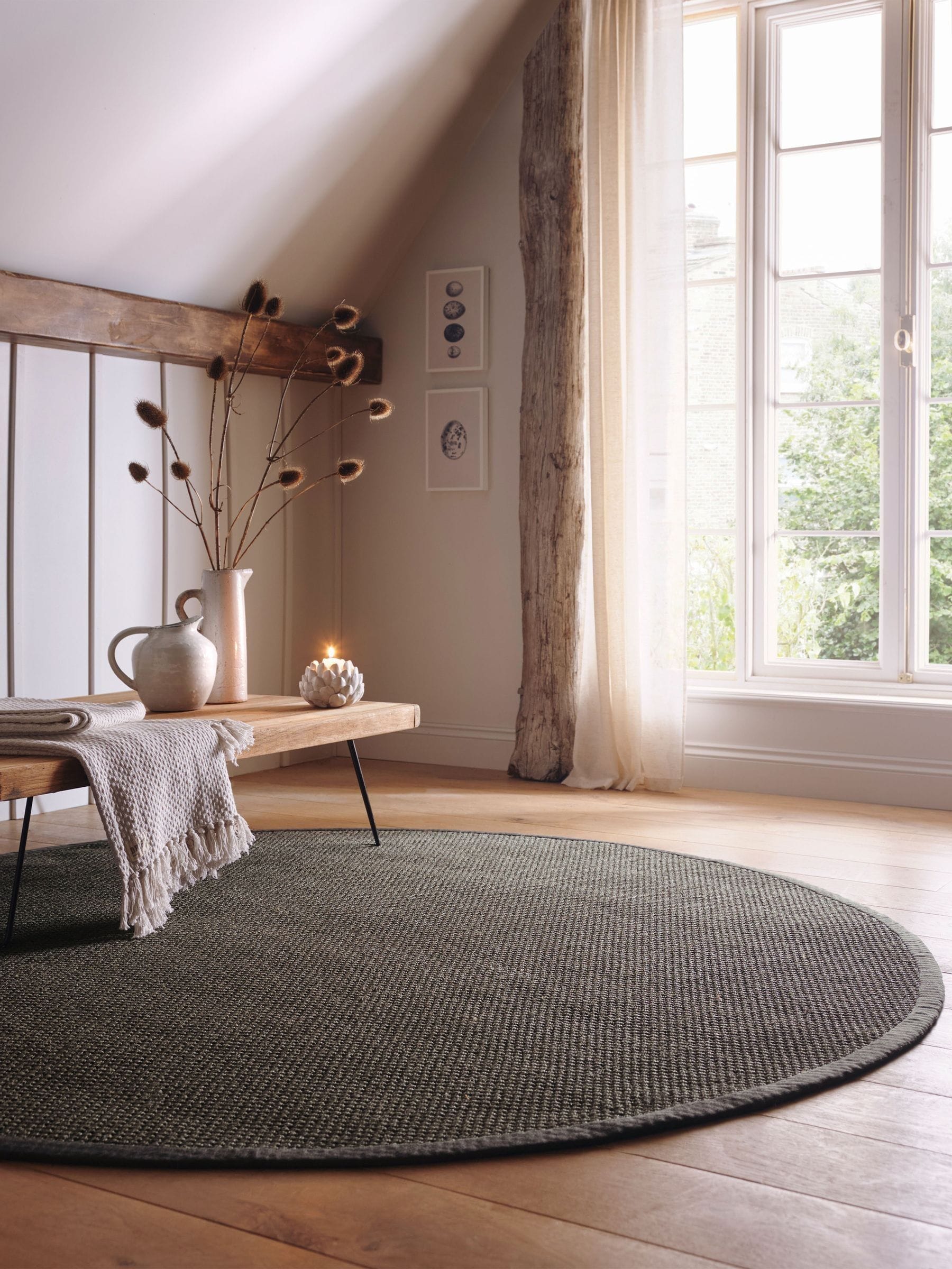 Origin Rugs dark grey sisal rug, imported from the UK