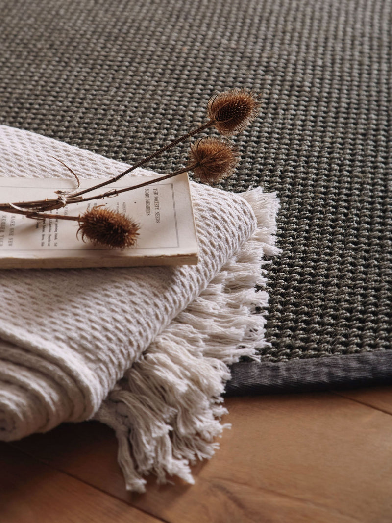 Origin Rugs dark grey sisal rug, imported from the UK