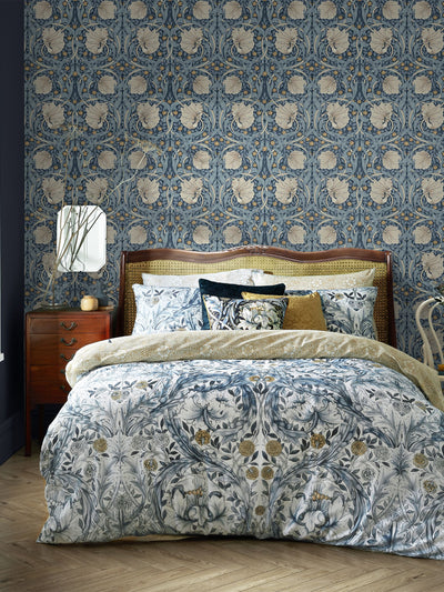 Next William Morris At Home Blue Pimpernel Wallpaper 10m x 52cm- Buy online at McGrocer
