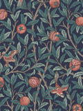 William Morris wallpaper navy blue bird and pomegranate 10m, UK version