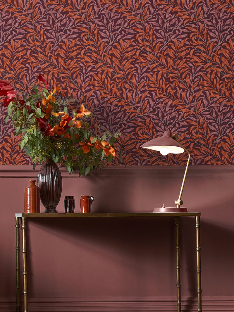 William Morris Plum Willow Bough wallpaper 10m, imported from the UK