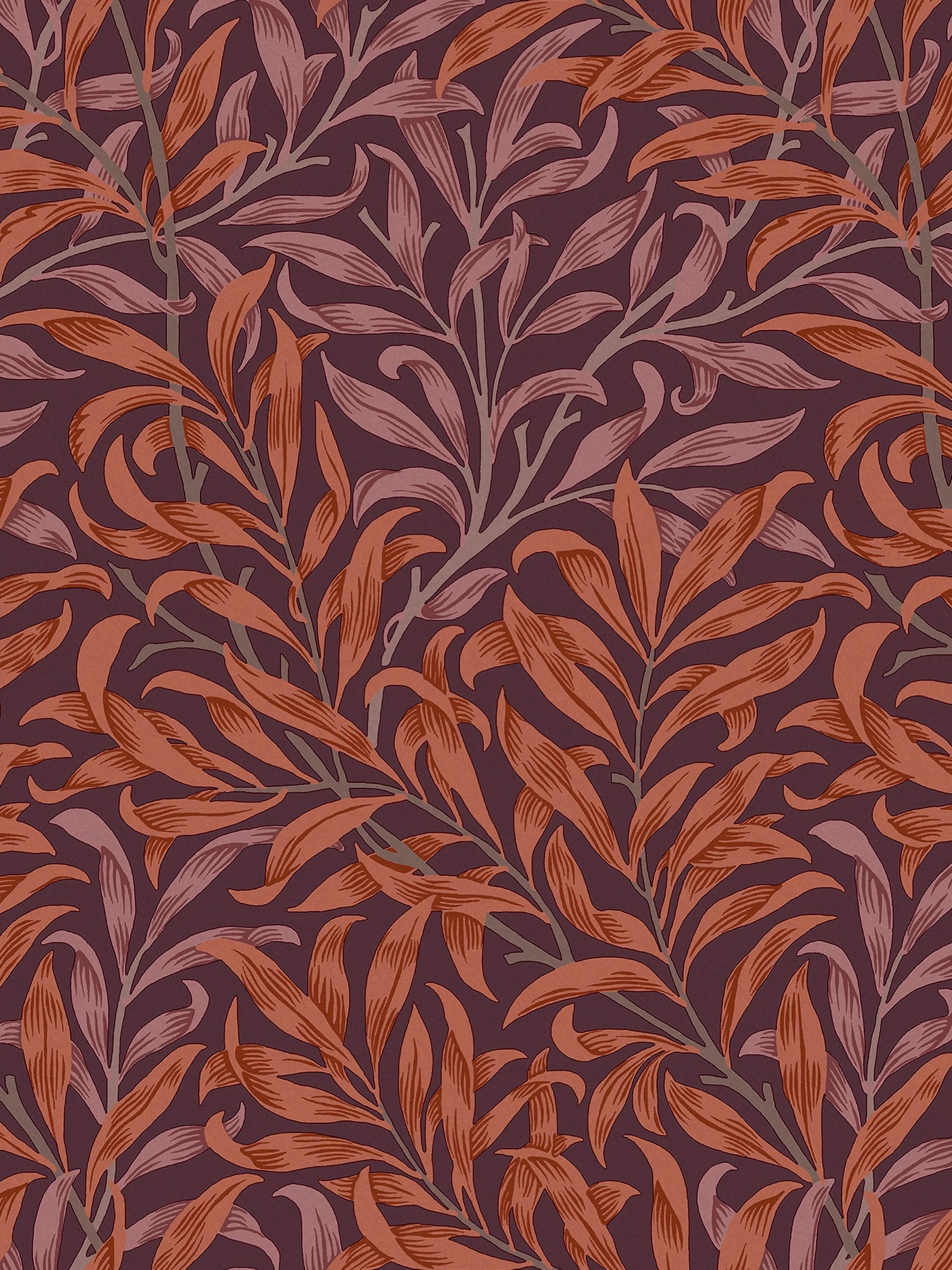 William Morris Plum Willow Bough wallpaper 10m, imported from the UK