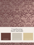 William Morris wallpaper Burgundy Strawberry Thief 10m, imported from the UK