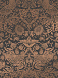William Morris Strawberry Thief charcoal fibrous wallpaper 10m x 52cm (British brand)