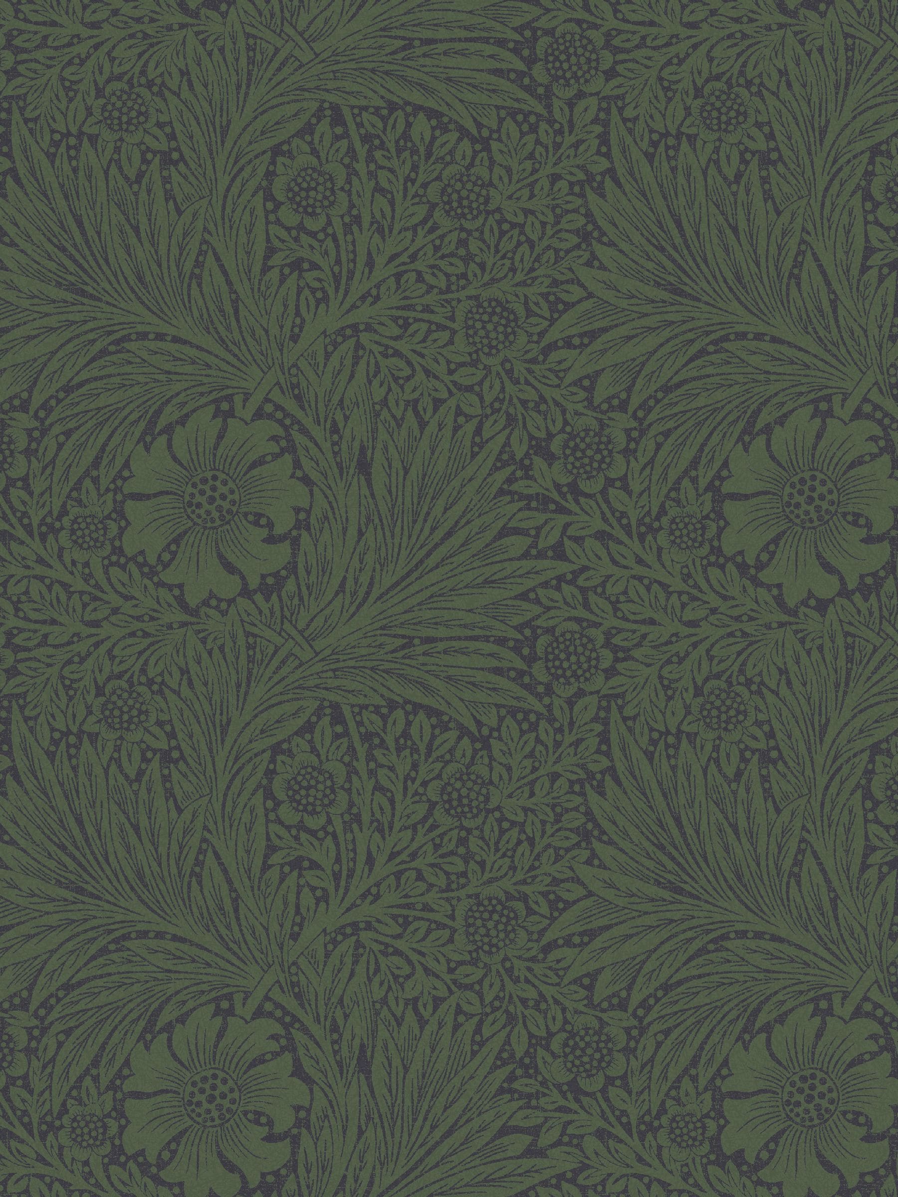 William Morris Marigold wallpaper green fibrous 10m, UK version