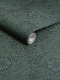 William Morris Marigold wallpaper green fibrous 10m, UK version