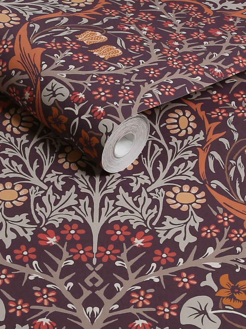 William Morris Blackthorn wallpaper 10m, imported from the UK