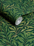 William Morris Willow Bough deep green wallpaper 10m - British product